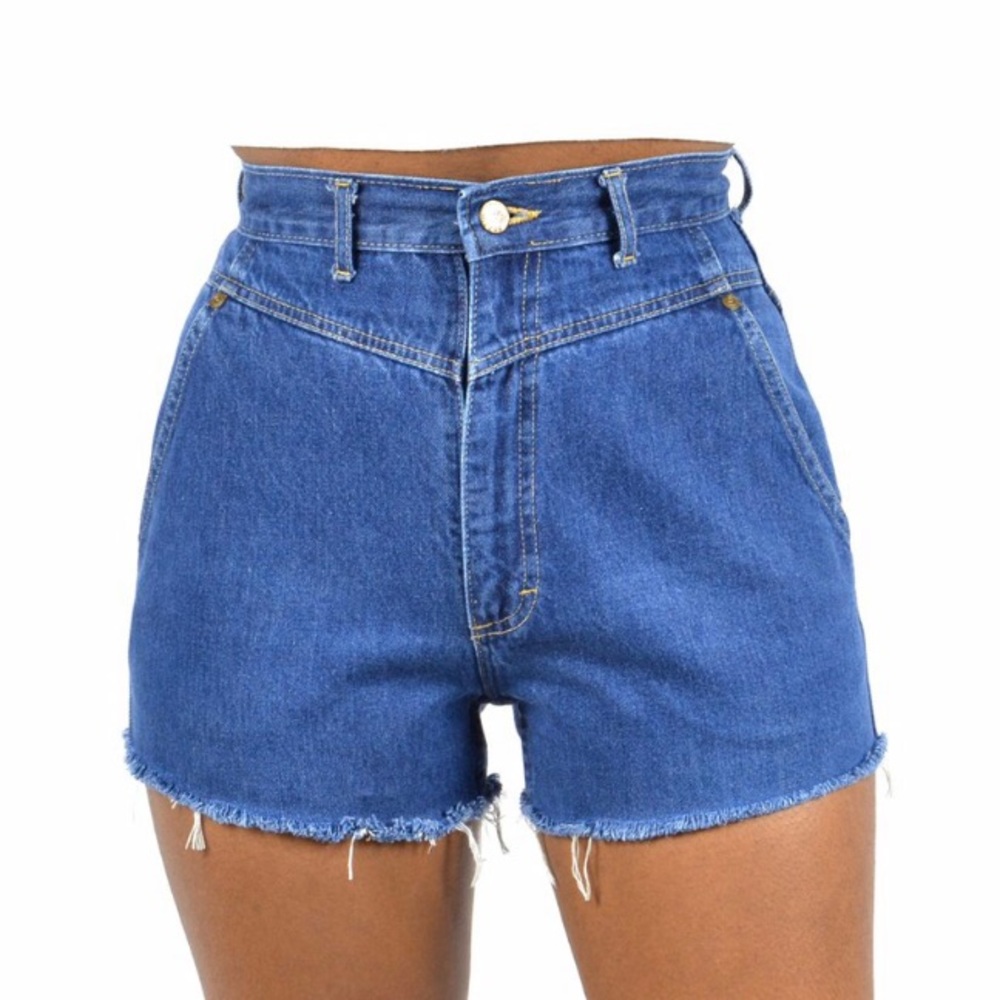 Lee high waisted dark wash jean shorts